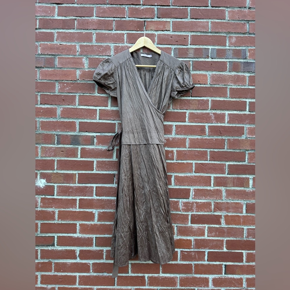 Vintage Calypso by Christiane Celle silk wrap dress. Rich brown. Size small. - Picture 1 of 4